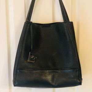 Botkier black soho heavy grain pebble leather tote